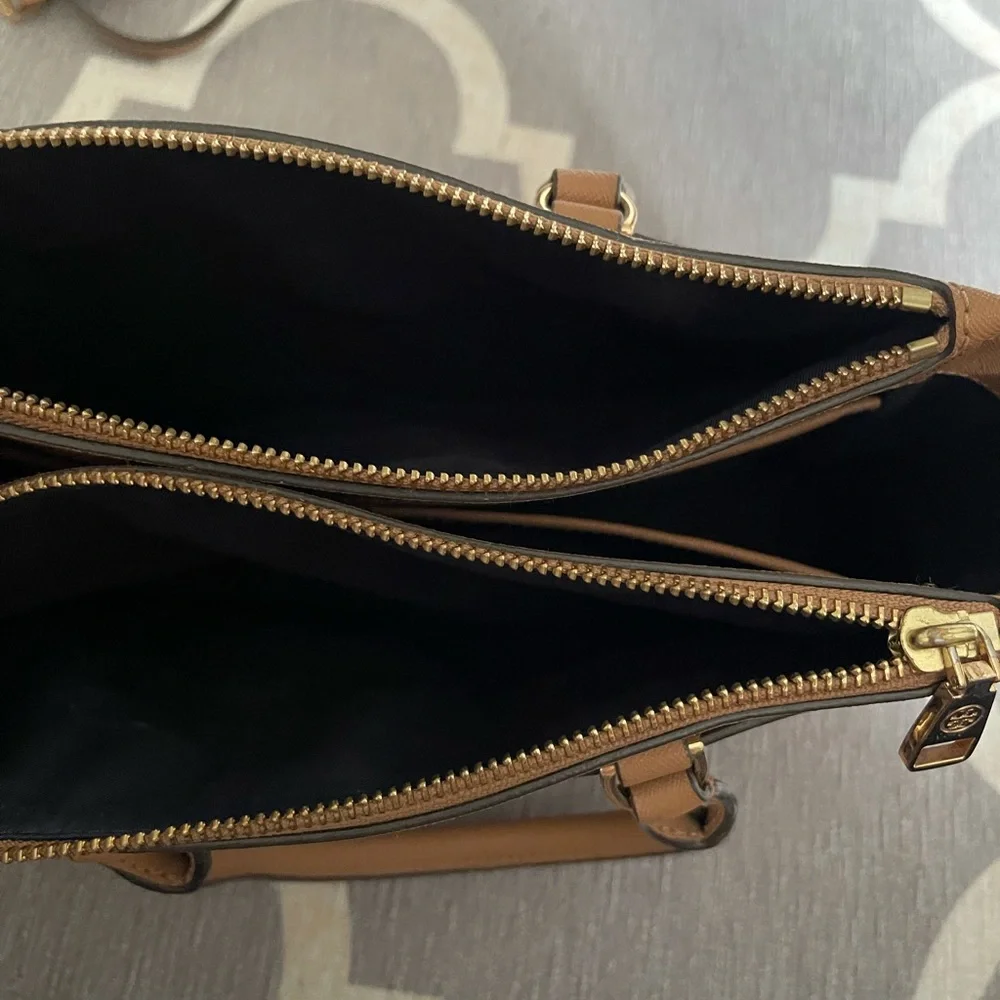 Tory Burch Tan Leather Satchel Shoulder Bag